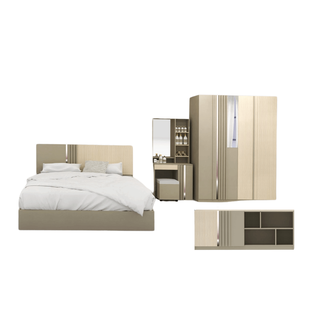 ชุดห้องนอน + ที่นอน PVC 6 ฟุต WISDOM DESIGN FURNITURE รุ่น MARTIN สีโซลิค_7
